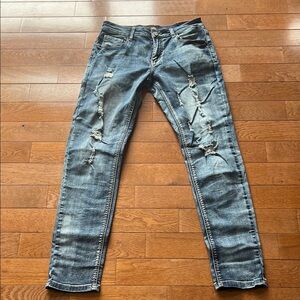 ✨ZLZ DENIM DISTRESSED SKINNY FIT JEAN-31✨